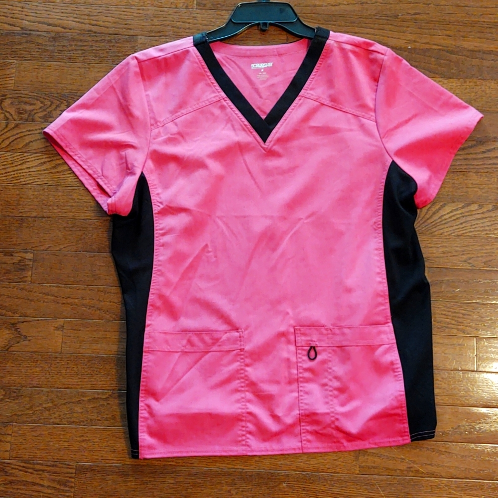 NWOT Hot Pink Scrub Top